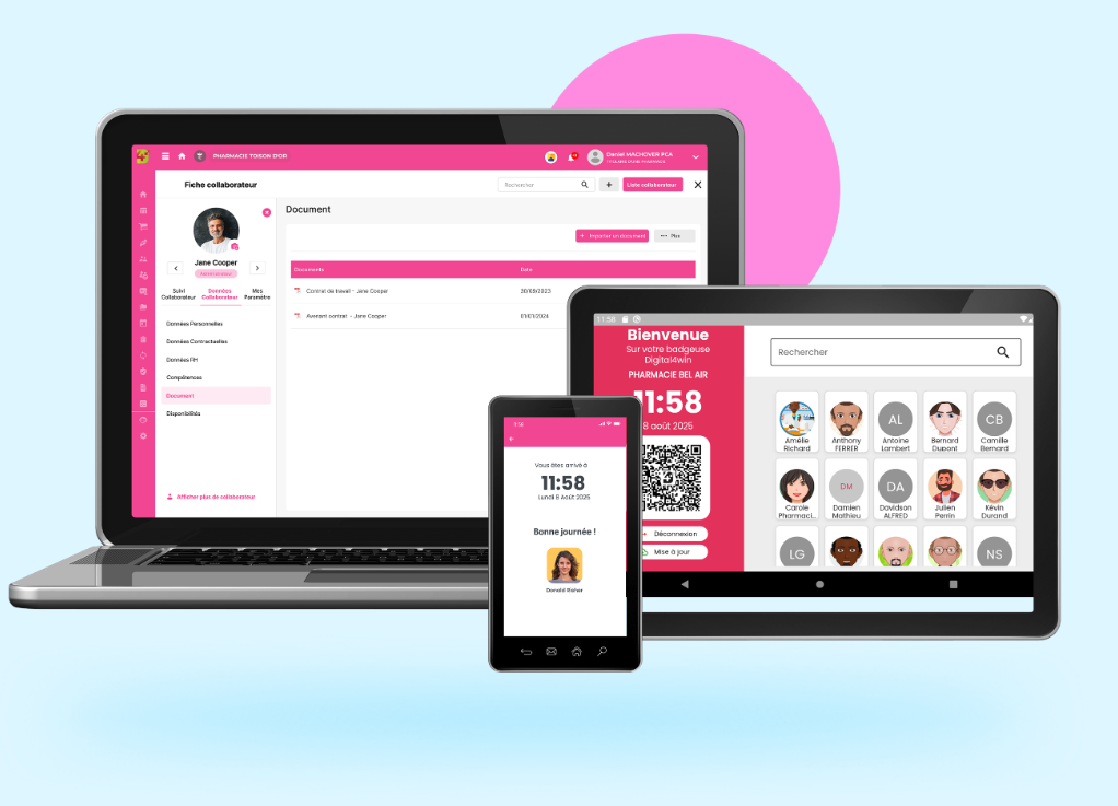 Digital4Win - Gestion RH & Planning